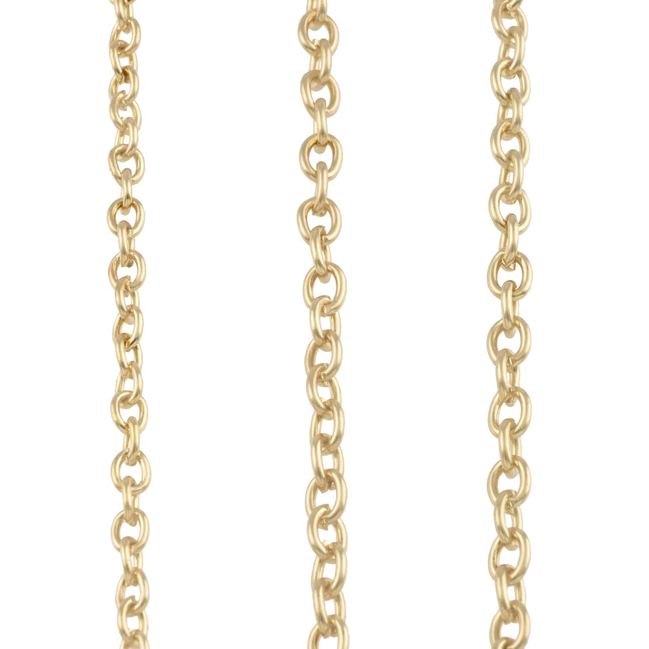 14K Gold Plated Cable Necklace Set by Bead Landing&#x2122;